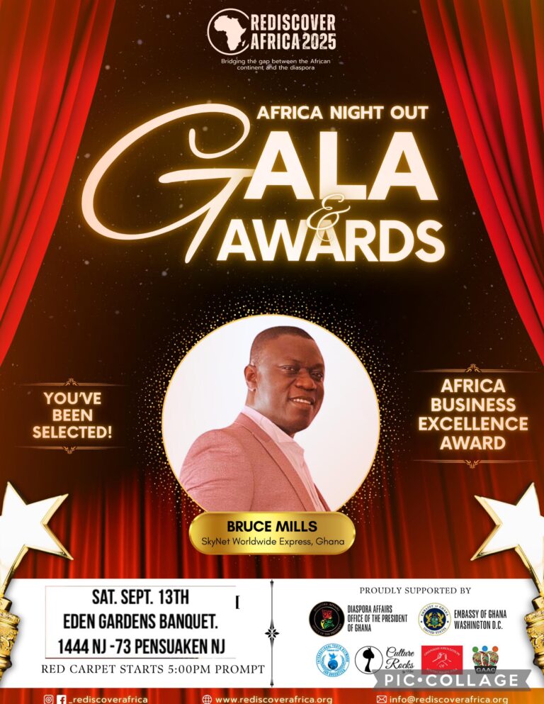 CEO of SkyNet Worldwide Express Ghana Wins Business Excellence Award at African Night Out Gala in the US