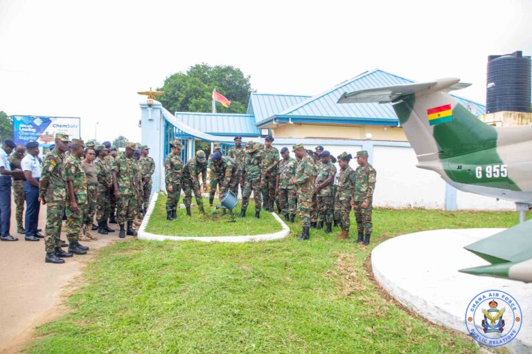 Takoradi Air Force Officers Assist Pedestrians/Schoolchildren After Footbridge Closure on Takoradi  Airforce/axim road
