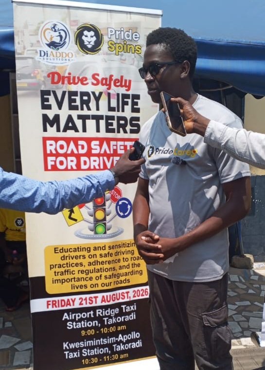 Pride Spins, Diado Solutions Sensitise Takoradi Drivers On Road Safety